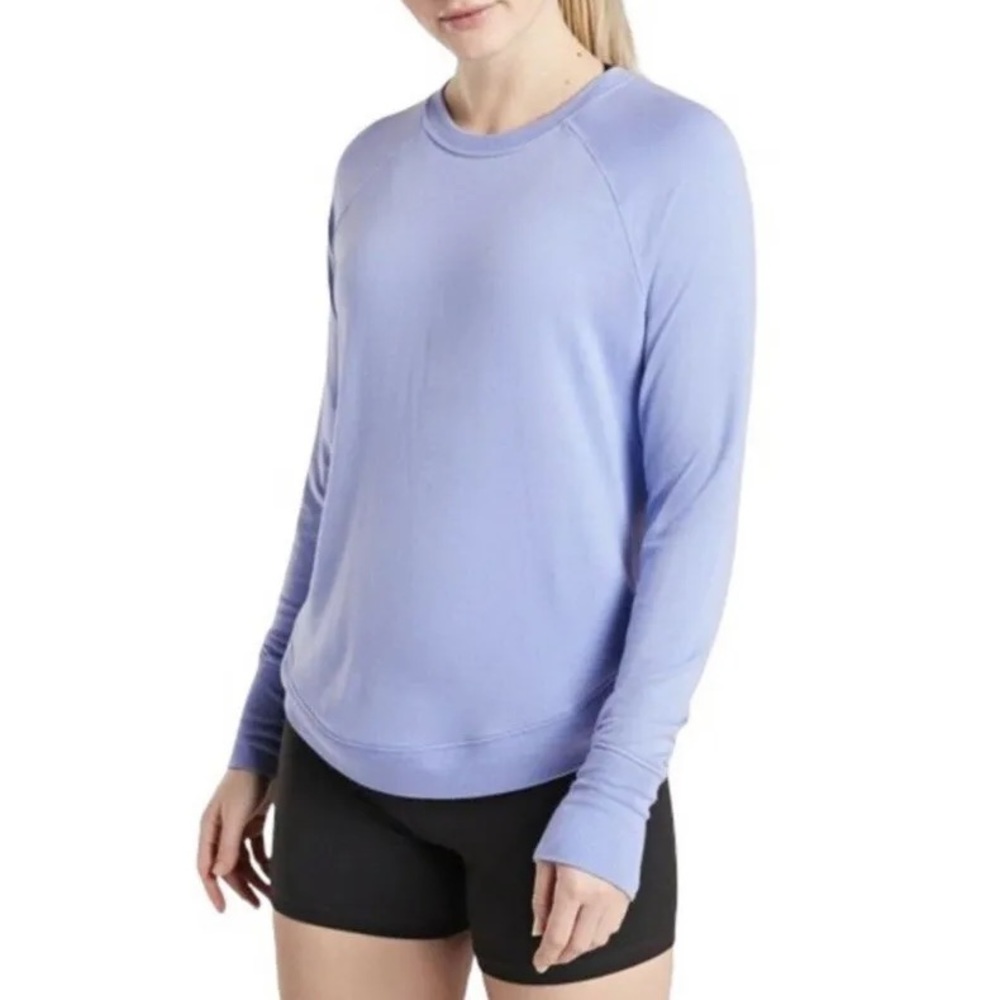 Athleta Mindset Sweater, Victorian Periwinkle, size Small